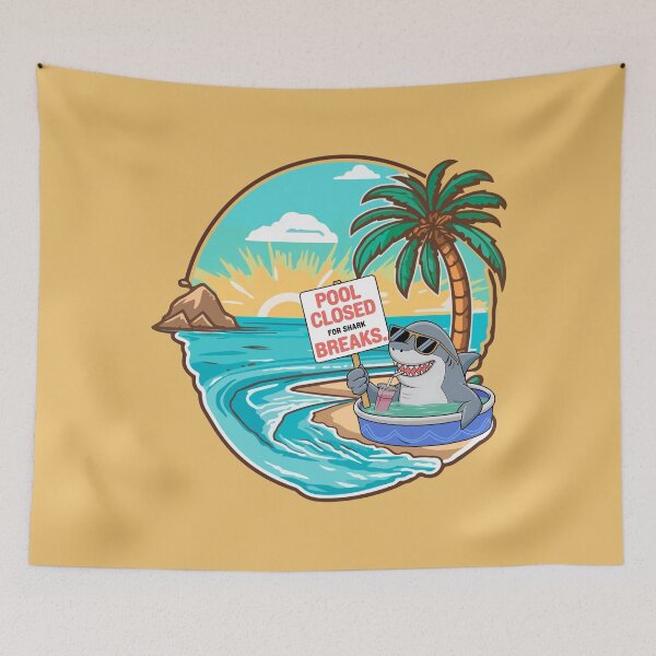 Item preview, Pool Closed: Shark Breaks Humor Design designed and sold by PosiPrints.