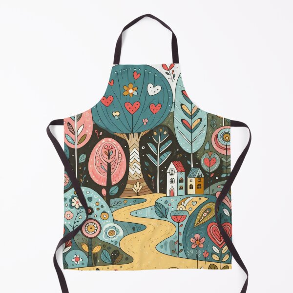 Item preview, Scandinavian Folk Art Magical Landscape Quest by heidiannemorris © designed and sold by FOLK ART FUSION by heidiannemorris.