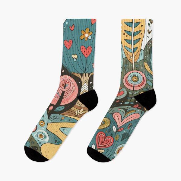 Item preview, Scandinavian Folk Art Magical Landscape Quest by heidiannemorris © designed and sold by FOLK ART FUSION by heidiannemorris.