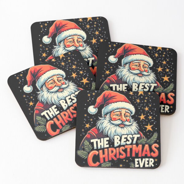Item preview, Festive Santa Claus "The Best Christmas Ever" Holiday Graphic designed and sold by FunnyFarmDesign.