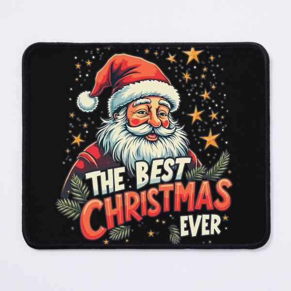 Item preview, Festive Santa Claus "The Best Christmas Ever" Holiday Graphic designed and sold by FunnyFarmDesign.