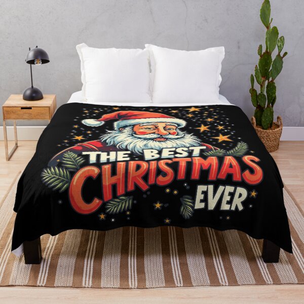 Item preview, Festive Santa Claus "The Best Christmas Ever" Holiday Graphic designed and sold by FunnyFarmDesign.