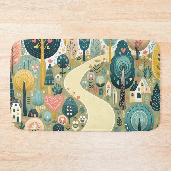 Item preview, Scandinavian Folk Art Magical Landscape Quest by heidiannemorris © designed and sold by FOLK ART FUSION by heidiannemorris.