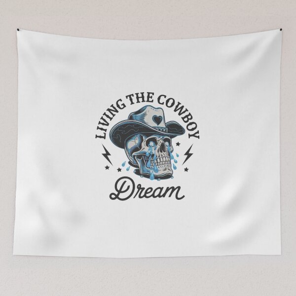 Item preview, Living the Cowboy Dream - Western Skull Art designed and sold by Charlietule.
