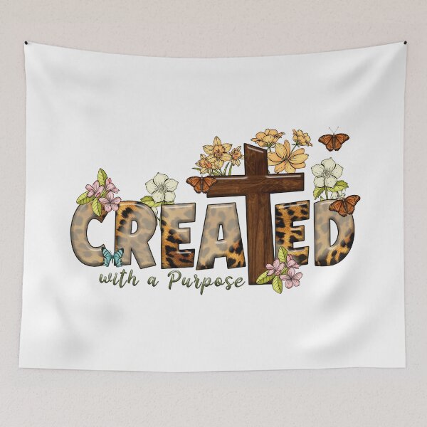 Item preview, Created With a Purpose - Floral and Cross Design designed and sold by Fernandink1.