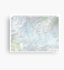 Fairy Meadows - Bill Putnam Hut Topo Map Metal Print