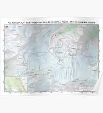 Fairy Meadows - Bill Putnam Hut Topo Map Poster