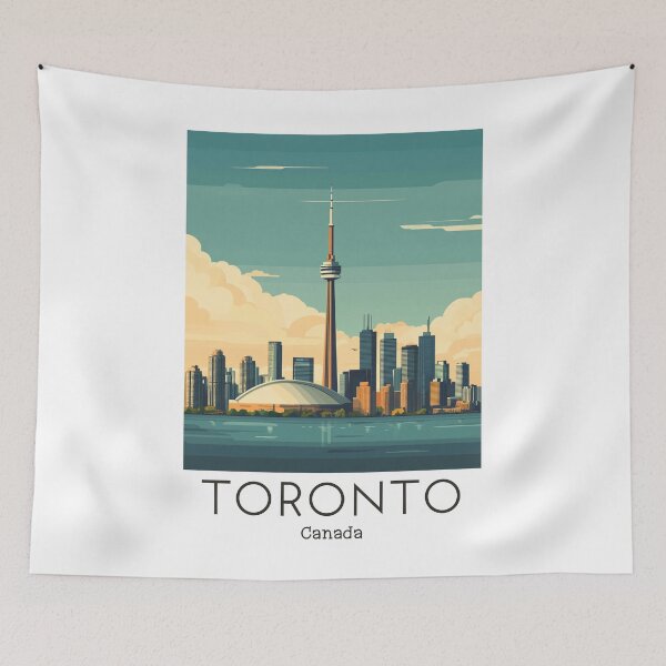 Item preview, A Vintage Travel Illustration of Toronto - Canada  designed and sold by GoodOldVintage.