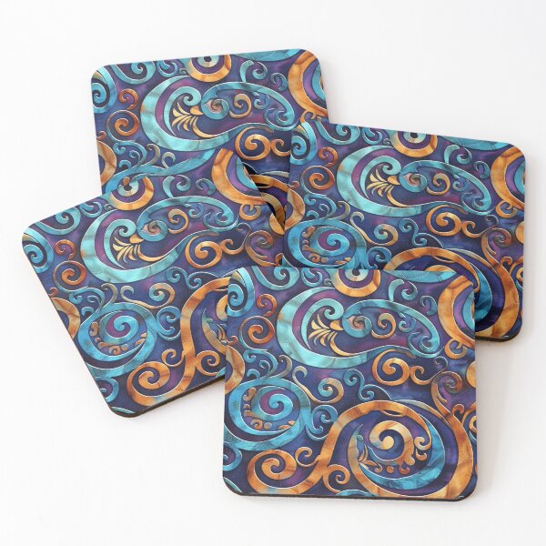 Item preview, New Zealand Māori Paua Pattern Koru Design 218 designed and sold by GrinGalore.