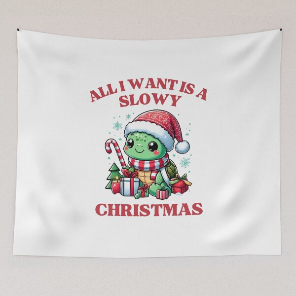 Item preview, All I Want is a Slowy Christmas | Christmas turtle designed and sold by dooddles.