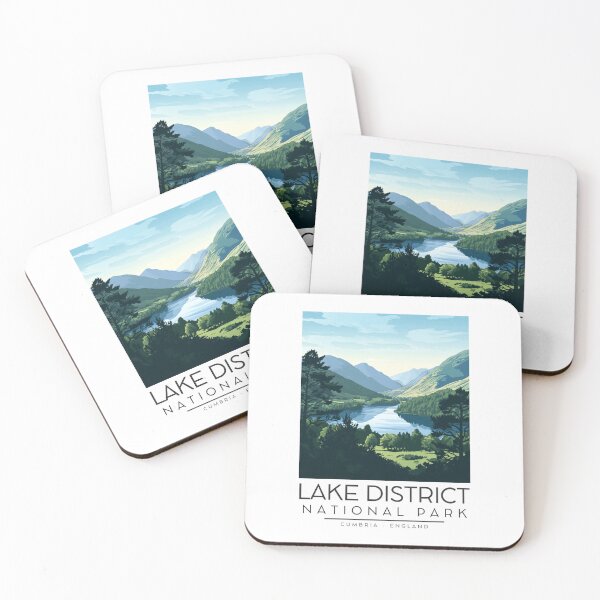 Item preview, A Vintage Illustration of Lake District National Park - Cumbria - England  designed and sold by GoodOldVintage.