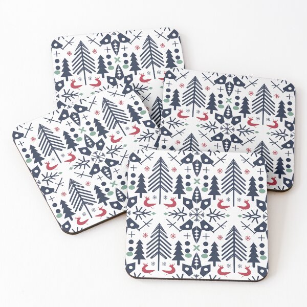 Item preview, Scandinavian Folk Christmas Geometric Pattern designed and sold by pnidesign.