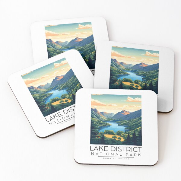 Item preview, A Vintage Illustration of Lake District National Park - Cumbria - England  designed and sold by GoodOldVintage.