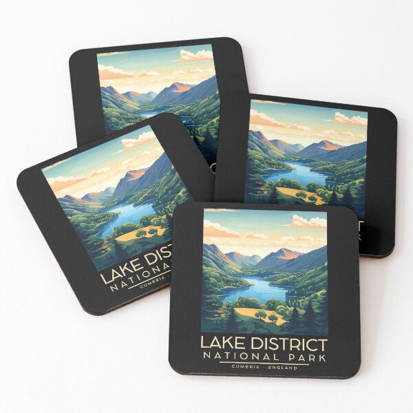 Item preview, A Vintage Illustration of Lake District National Park - Cumbria - England  designed and sold by GoodOldVintage.
