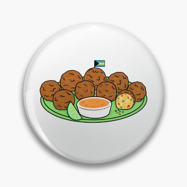 Item preview, “Conch Fritters” Miami Bahamian Food Illustration  designed and sold by lovekltart.