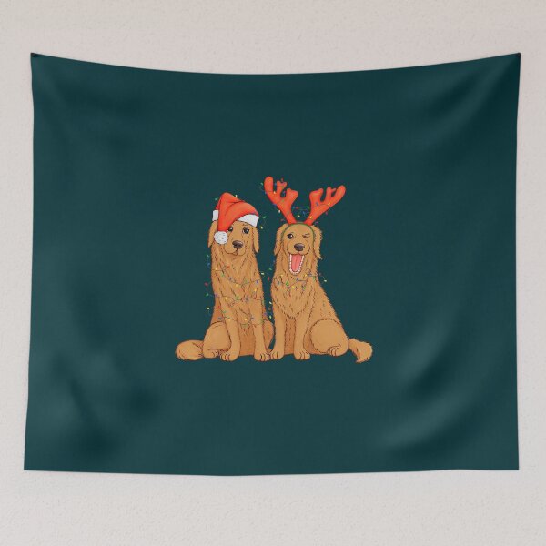 Item preview, Golden retrievers ilustrados con atuendos navideños designed and sold by ILLUSTRATED TAILS.