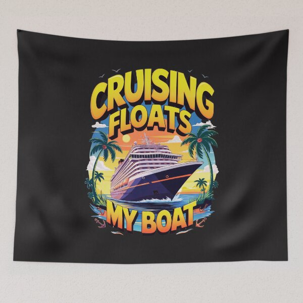 Item preview, Cruising Floats My Boat: Tropical Vibes And Ocean Adventures For Travel Lovers designed and sold by elynne9.