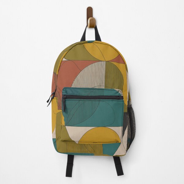 Item preview, Mid-Century Modern Geometric Design in Earthy Tones designed and sold by pnidesign.