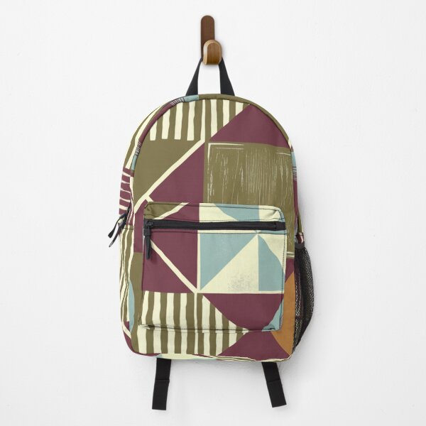 Item preview, Mid-Century Modern Geometric Design in Earthy Tones designed and sold by pnidesign.