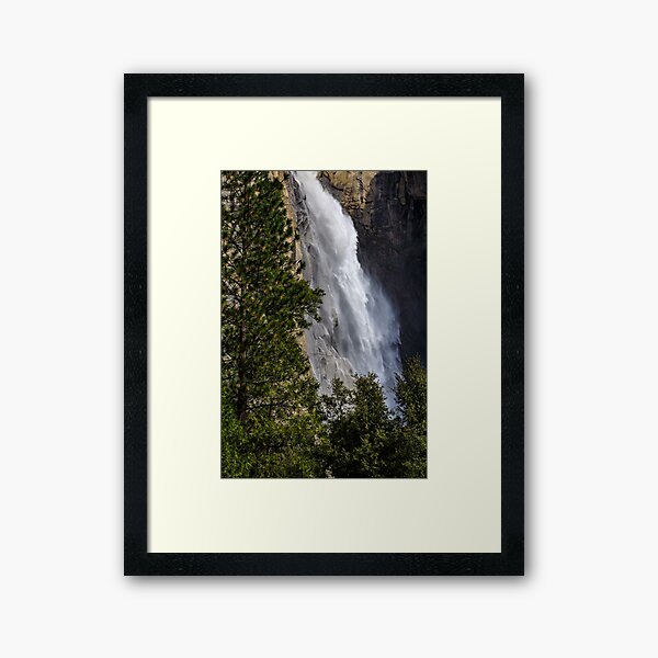 Yosemite, Waterfall along Merced Entrance Framed Art Print