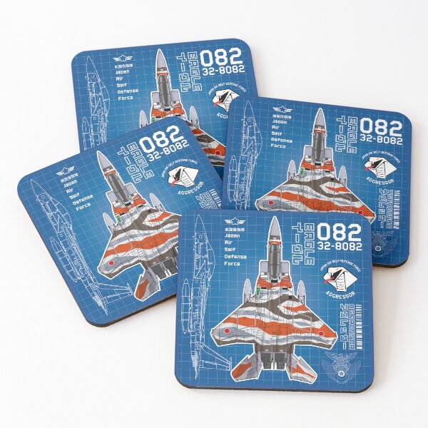 Item preview, JASDF F-15DJ EAGLE FighterJet  AGGRESSOR 082 BP HD 4C Illustration designed and sold by MIL-ART-JPN.