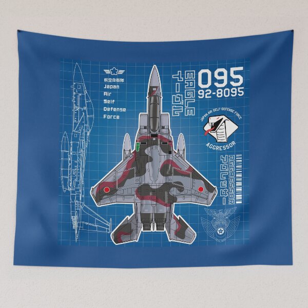 Item preview, JASDF F-15DJ EAGLE FighterJet  AGGRESSOR 095 BP HD 4C Illustration designed and sold by MIL-ART-JPN.