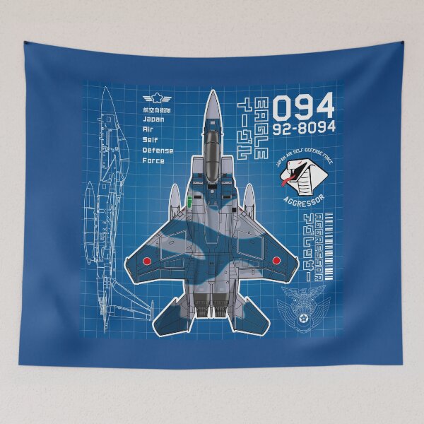Item preview, JASDF F-15DJ EAGLE FighterJet  AGGRESSOR 094 BP HD 4C Illustration designed and sold by MIL-ART-JPN.
