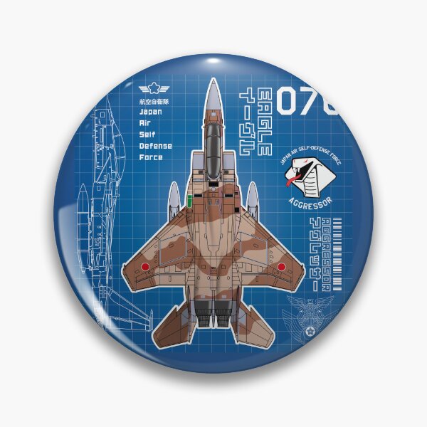 Item preview, JASDF F-15DJ EAGLE FighterJet  AGGRESSOR 076 BP HD 4C Illustration designed and sold by MIL-ART-JPN.