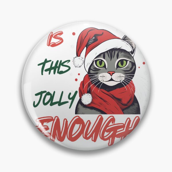 Item preview, is this jolly enough christmas cat Funny Kitten Cute Cat Lover Christmas designed and sold by Otmanestickers.