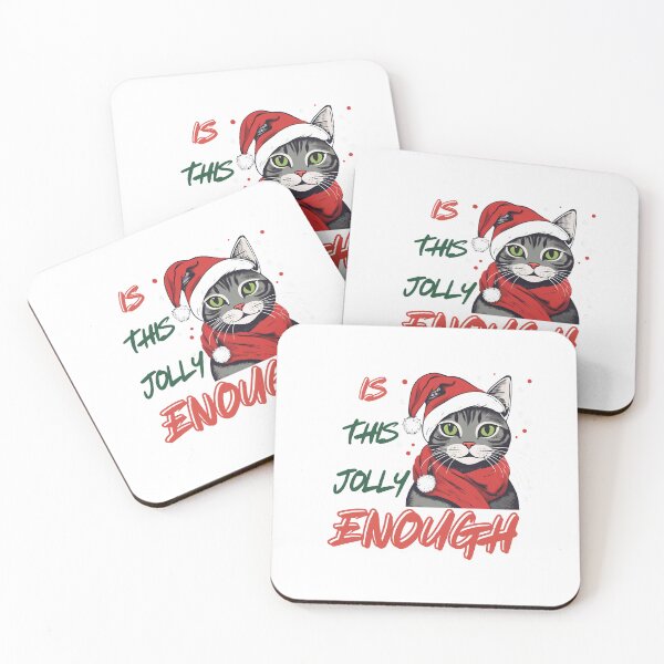 Item preview, is this jolly enough christmas cat Funny Kitten Cute Cat Lover Christmas designed and sold by Otmanestickers.