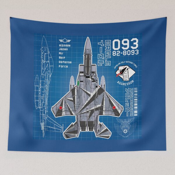 Item preview, JASDF F-15DJ EAGLE FighterJet  AGGRESSOR 093 BP HD 4C Illustration designed and sold by MIL-ART-JPN.