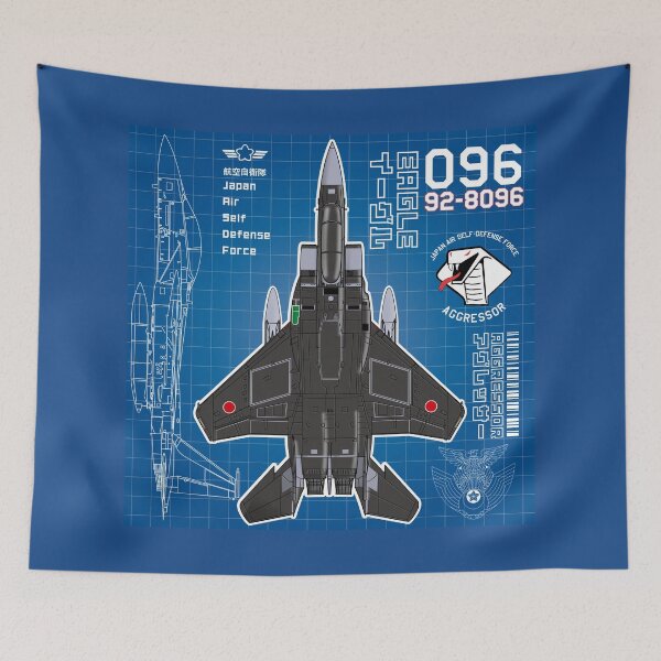 Item preview, JASDF F-15DJ EAGLE FighterJet  AGGRESSOR 096 BP HD 4C Illustration designed and sold by MIL-ART-JPN.