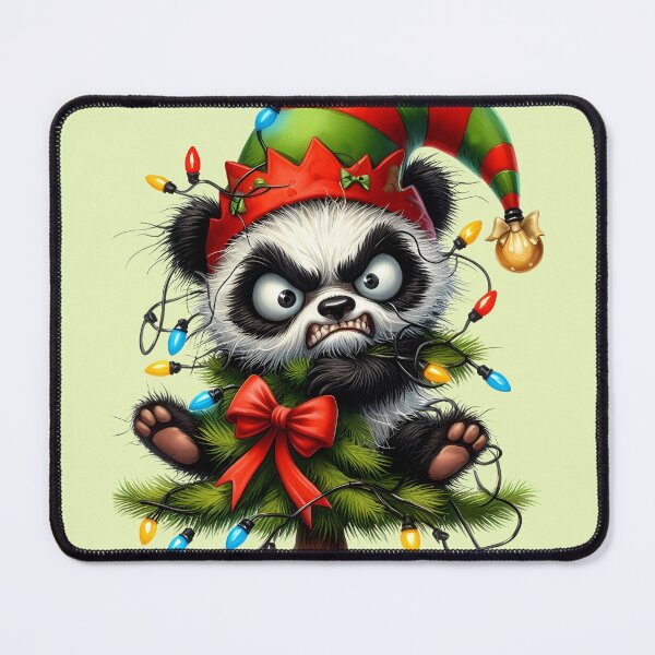 Item preview, Angry sarcastic christmas panda designed and sold by LoneAngel.