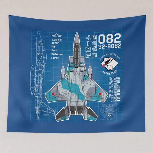 Item preview, JASDF F-15DJ EAGLE FighterJet  AGGRESSOR 082 BP HD 4C Illustration designed and sold by MIL-ART-JPN.