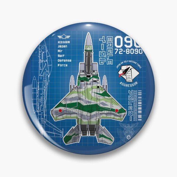 Item preview, JASDF F-15DJ EAGLE FighterJet  AGGRESSOR 090 BP HD 4C Illustration designed and sold by MIL-ART-JPN.