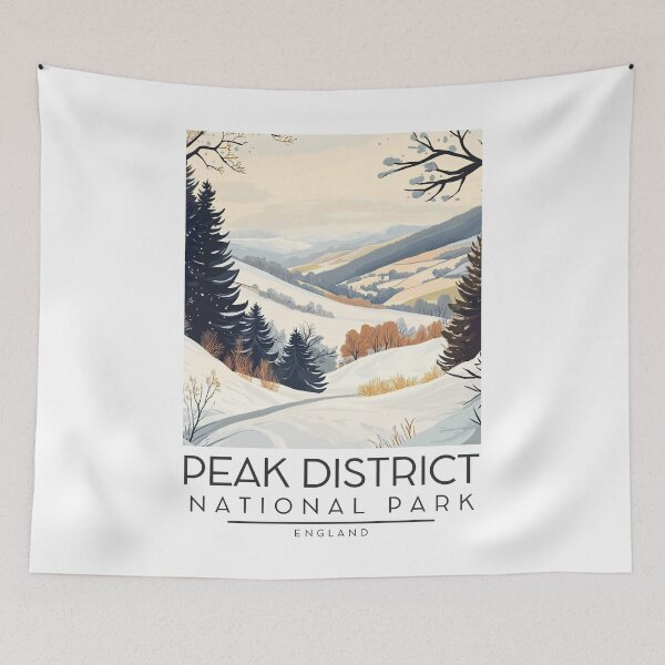 Artikelvorschau, Eine Vintage-Illustration des Peak District Nationalpark - England entworfen und verkauft von GoodOldVintage.