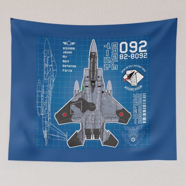 Item preview, JASDF F-15DJ EAGLE FighterJet  AGGRESSOR 092 BP HD 4C Illustration designed and sold by MIL-ART-JPN.