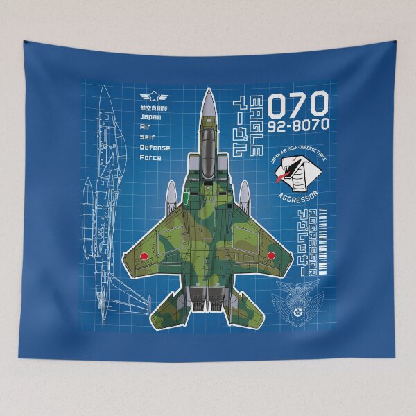 Item preview, JASDF F-15DJ EAGLE FighterJet  AGGRESSOR 070 BP HD 4C Illustration designed and sold by MIL-ART-JPN.
