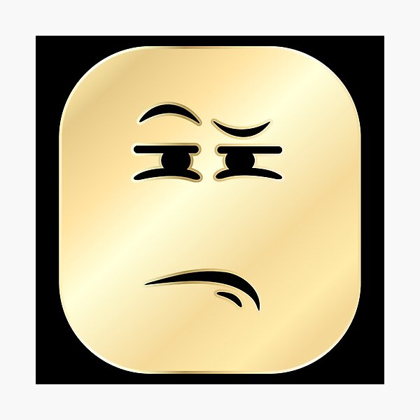 Item preview, Roblox Head Emoji Video Game Design Gold Color  designed and sold by Gamify Store.