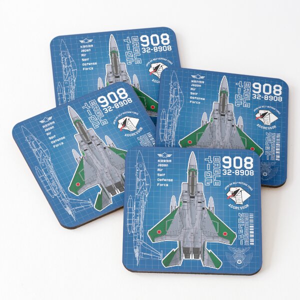 Item preview, JASDF F-15DJ EAGLE FighterJet  AGGRESSOR 908 BP HD 4C Illustration designed and sold by MIL-ART-JPN.