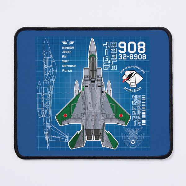 Item preview, JASDF F-15DJ EAGLE FighterJet  AGGRESSOR 908 BP HD 4C Illustration designed and sold by MIL-ART-JPN.
