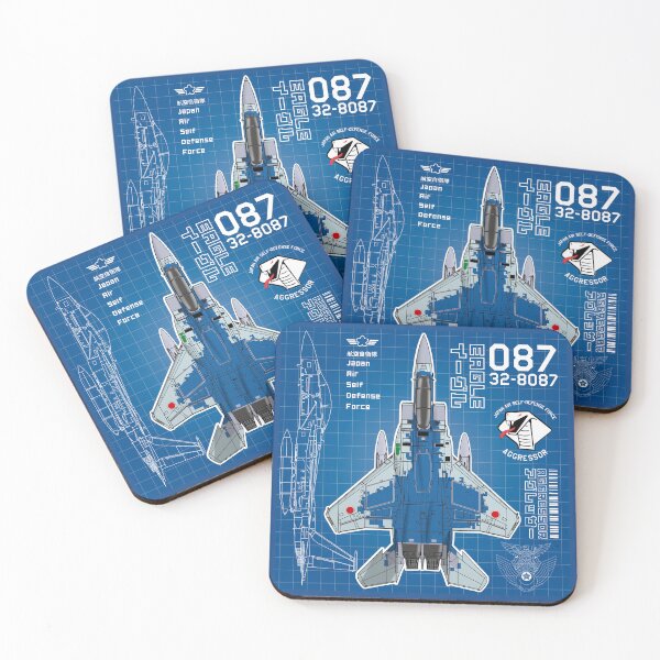 Item preview, JASDF F-15DJ EAGLE FighterJet  AGGRESSOR 087 BP HD 4C Illustration designed and sold by MIL-ART-JPN.