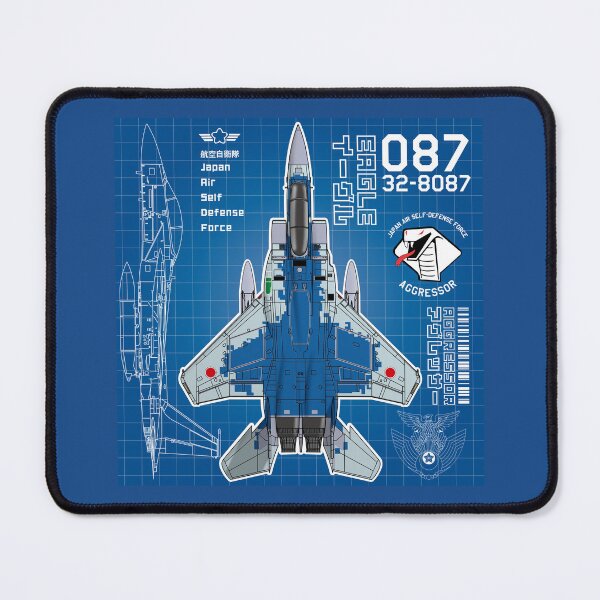 Item preview, JASDF F-15DJ EAGLE FighterJet  AGGRESSOR 087 BP HD 4C Illustration designed and sold by MIL-ART-JPN.