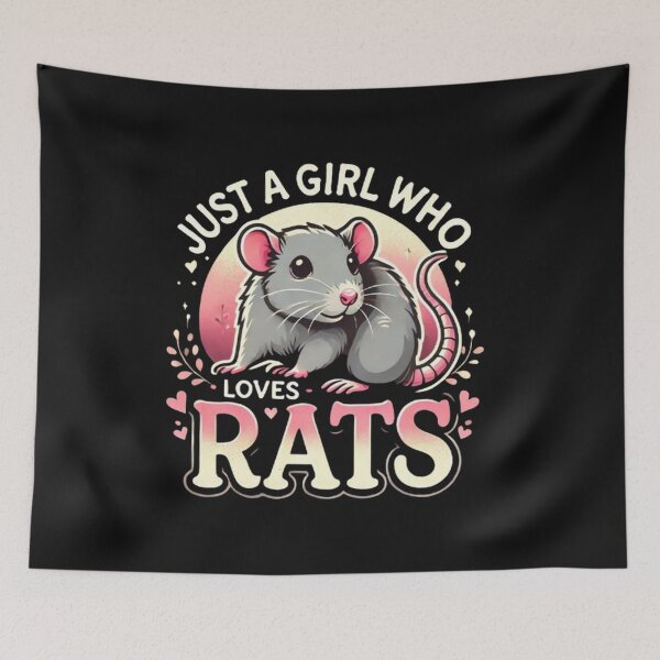 Item preview, Just A Girl Who Loves Rats Rat Lover Gift designed and sold by SztylishDesigns.