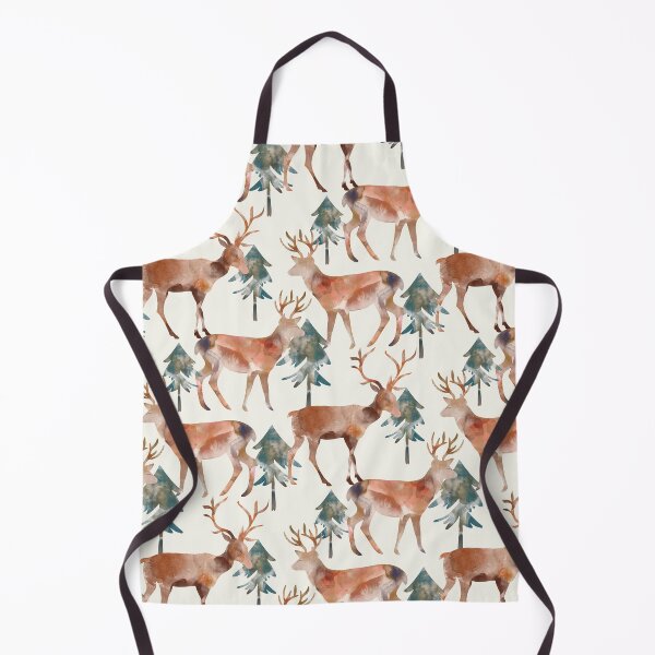 Item preview, Winter Woodland Forest Deer Watercolor Rustic Cozy Cabincore in Cozy Earthy Tones designed and sold by aneladesigns.