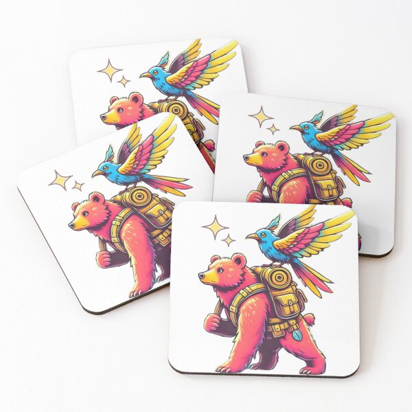 Item preview, The bear and the adventurous bird designed and sold by ShirtArtisto.