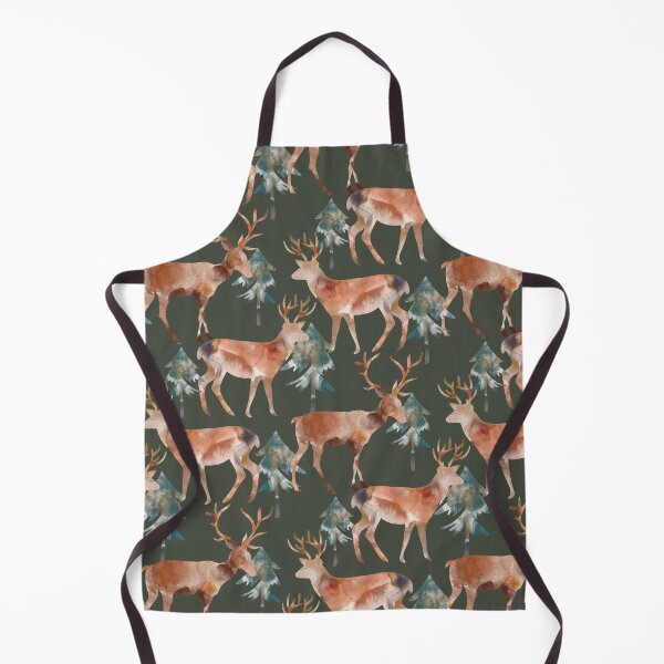 Item preview, Winter Woodland Forest Deer Watercolor Rustic Cozy Cabincore in Cozy Earthy Tones designed and sold by aneladesigns.