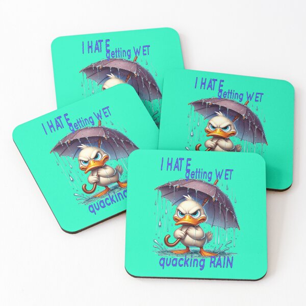 Item preview, grumpy duck with umbrella does not like getting wet designed and sold by LoneAngel.
