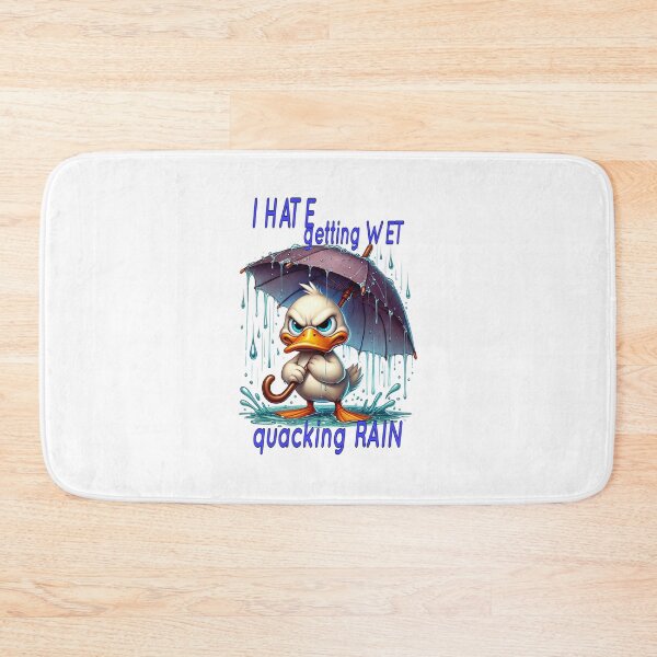 Item preview, grumpy duck with umbrella does not like getting wet designed and sold by LoneAngel.