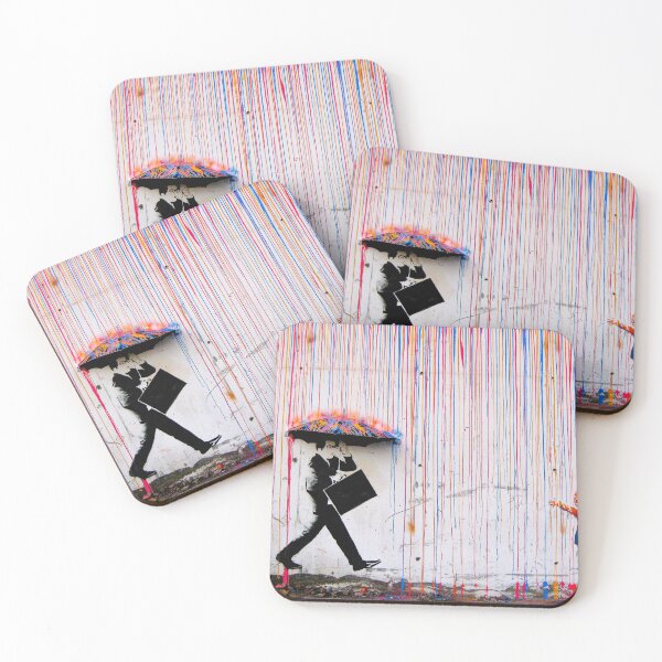 Item preview, Banksy - Colored Rain designed and sold by ByOxCe.